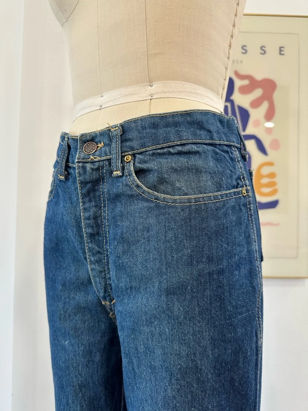 Vintage 70’s Classic High-Rise Straight Leg Jeans - Picture 6 of 16